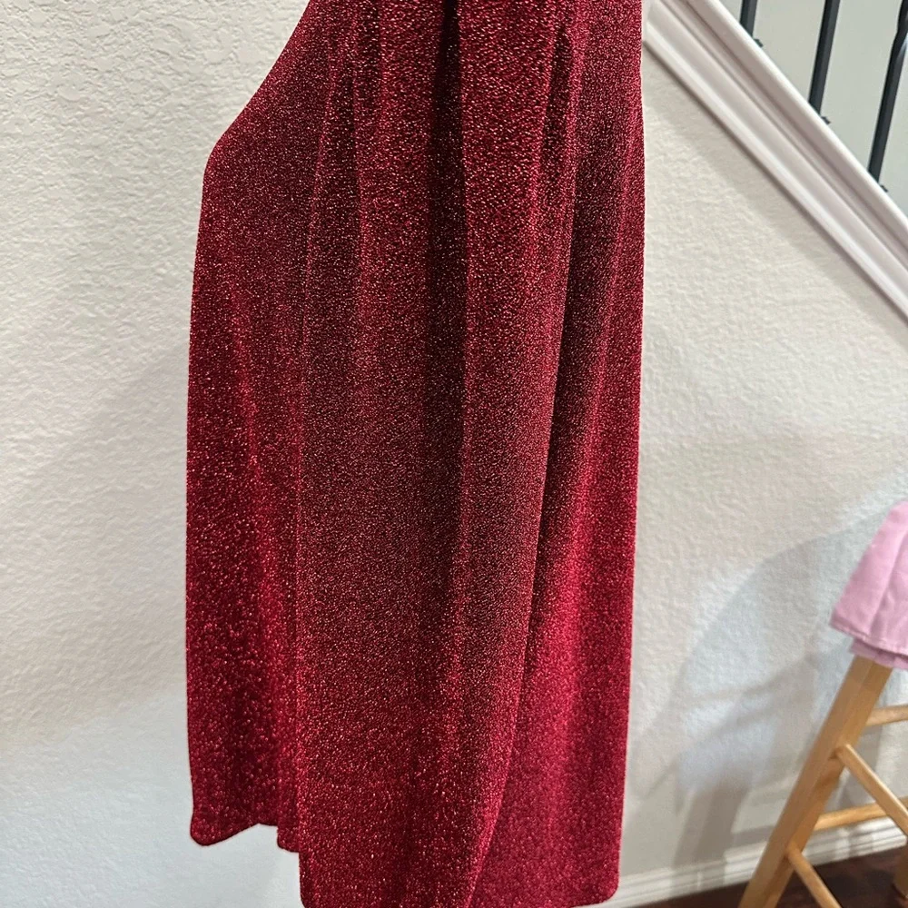 Karen Kane Sparkling Red Long Sleeve Top 2x - Picture 3 of 5
